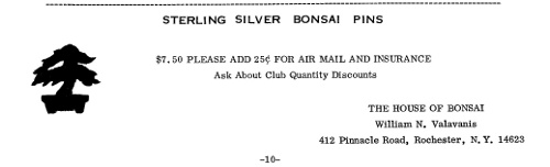 The House of Bonsai ad, BCI November 1971, pg. 10